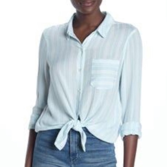 Abound Light Blue white Button Down Shirt - Picture 2 of 11